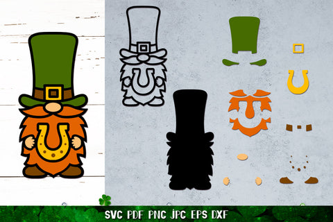 Gnomes St. Patricks Day,Happy St. Patrick's Day,Gnome Clover SVG goodfox86 