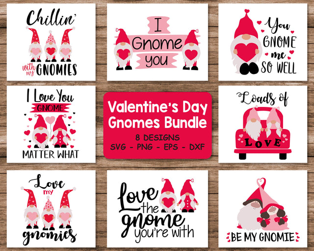 Gnomes Valentine's Bundle Svg, Valentine's Day svg, Gnomes Svg SVG SvgMonkeys 