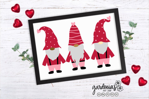 Gnomes Valentine's Day SVG SVG Gardenias Art Shop 