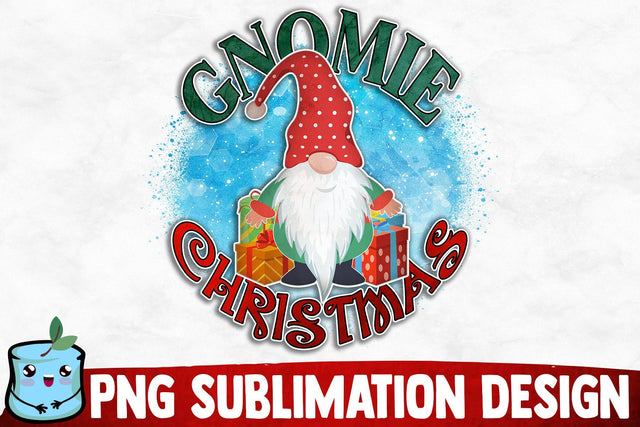Gnomie Christmas Sublimation Design Sublimation MintyMarshmallows 