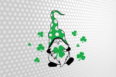 Gnomie hold clover Svg | St Patricks Day SVG | Gnomie Svg | Gnomie mug | Gnomie tshirt | Silhouette Cameo,Cricut files SVG 1uniqueminute 