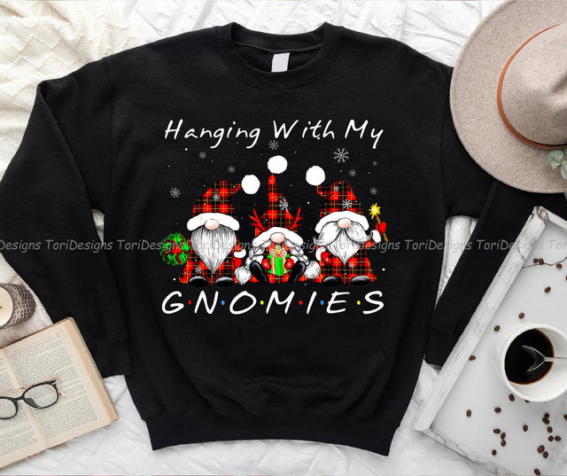 Gnomies Buffalo Red Plaid Christmas PNG Sublimation Design Download Sublimation ToriDesigns 