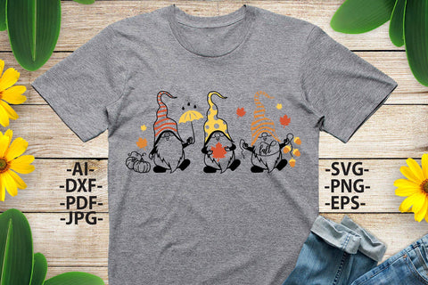 Gnomies Fall Svg, Three Gnomies Svg, Happy Gnomies Svg, Gnomies With Pumpkin, Gnome Svg, Gnomies tshirt, Fall Quotes, Svg Cut files SVG 1uniqueminute 