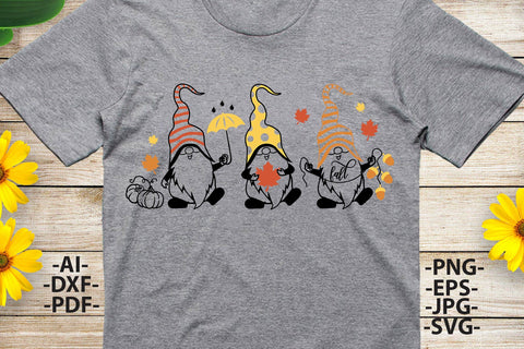 Gnomies Fall Svg, Three Gnomies Svg, Happy Gnomies Svg, Gnomies With Pumpkin, Gnome Svg, Gnomies tshirt, Fall Quotes, Svg Cut files SVG 1uniqueminute 