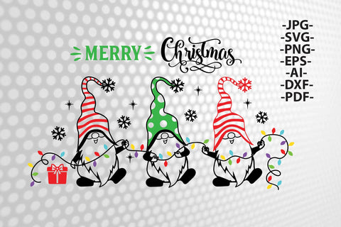 Gnomies Merry Christmas Svg, Happy new year Svg, Gnomies hold lights, Gnome Svg, Gnomies tshirt, Christmas 2022 Svg, Christmas cut files SVG 1uniqueminute 