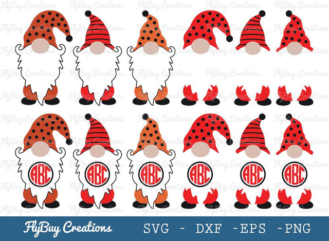Gnomies Svg Cut File| Thanksgiving Gnomies | Plaid Gnomies | Christmas Gnomies | Christmas | Thanksgiving | Circle Monogram SVG ETC Craft 