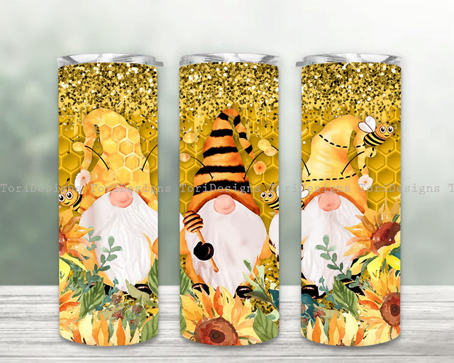 Gnomies Tumbler Tumbler 20oz Skinny Tumbler Design, Sunflower Gnomies Tumbler Png, Gnomies Tumbler Png, Instant Download Sublimation ToriDesigns 