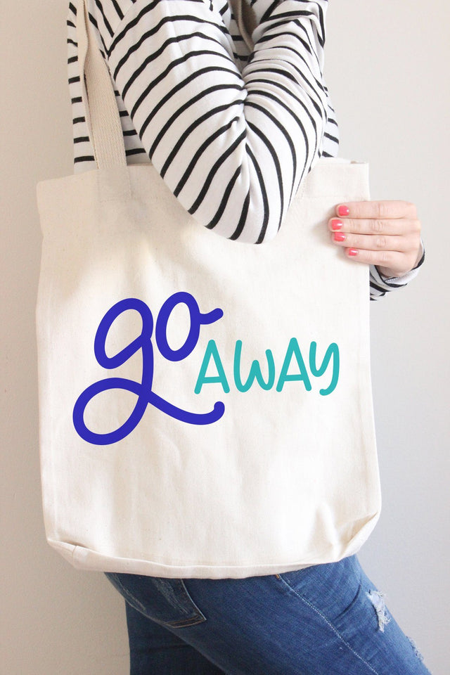 Go Away Hand Lettered SVG Cut File SVG Cursive by Camille 