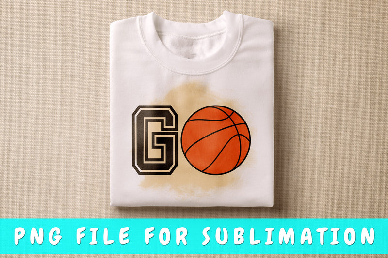 Go Basketball PNG, Basketball Design For Sublimation Sublimation HappyDesignStudio 