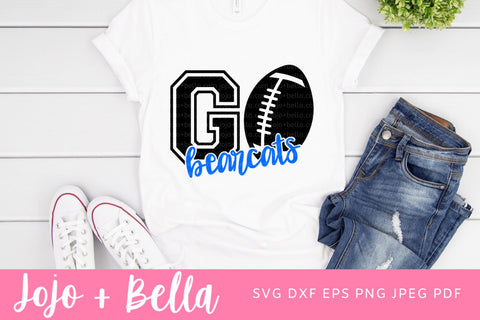 Go Bearcats Svg, Bearcats Football Svg, Football Svg, SVG T-shirt designs, Bearcats Mascot Svg, Cheerleader Svg, Bearcats Shirt Svg, Svg Files For Cricut, Sublimation Designs Downloads SVG Jojo&Bella 