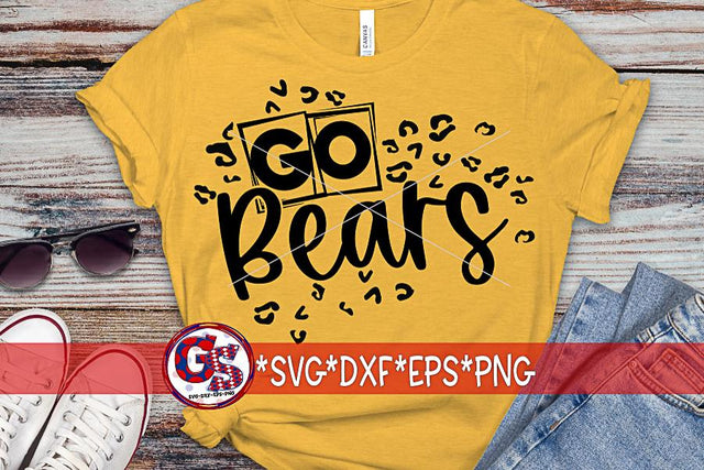 Go Bears Leopard SVG DXF EPS PNG SVG Greedy Stitches 