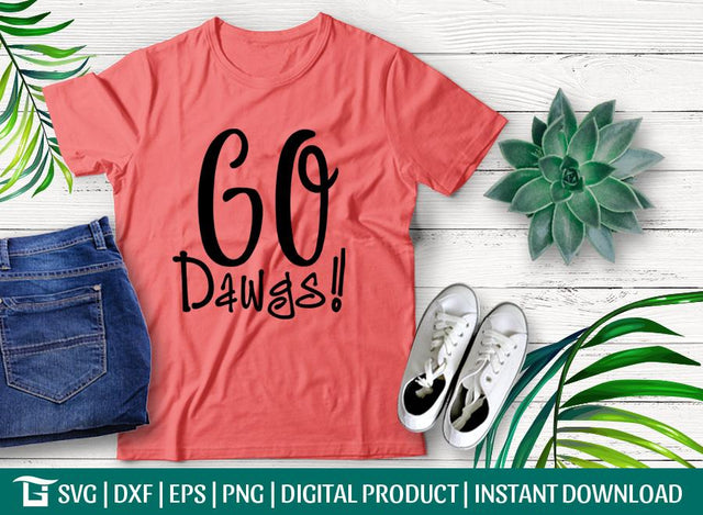 Go Dawgs Svg Cut File, Georgia Bulldogs Svg, Hand Lettered Svg, Game Day Svg, Tshirt Design, SVG ETC Craft 