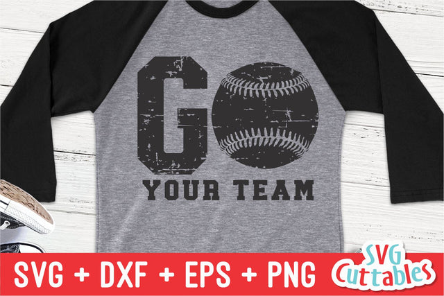 GO Distressed Baseball SVG Svg Cuttables 