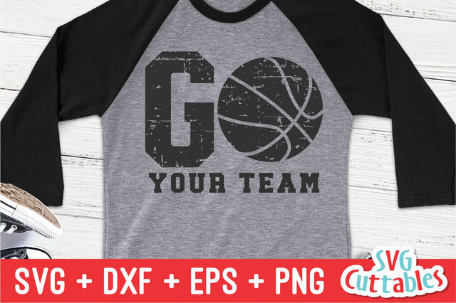 GO Distressed Basketball SVG Svg Cuttables 