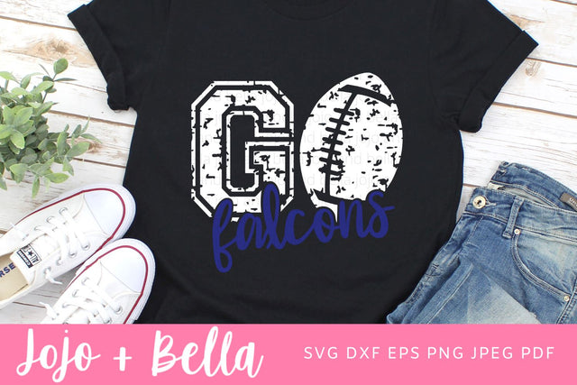 Go Falcons Svg, Football Svg, Paw Print SVG Football Png, Go Falcons T-shirt designs, Mascot Svg, Cheerleader Svg, Shirt Svg, Svg Files For Cricut, Sublimation Designs Downloads SVG Jojo&Bella 