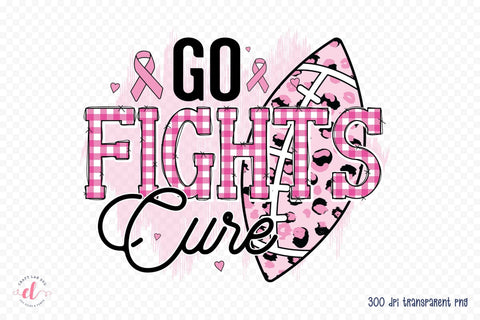 Go Fights Cure PNG | Breast Cancer Sublimation Sublimation CraftLabSVG 