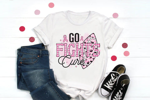 Go Fights Cure PNG | Breast Cancer Sublimation Sublimation CraftLabSVG 