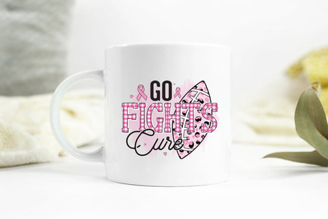Go Fights Cure PNG | Breast Cancer Sublimation Sublimation CraftLabSVG 