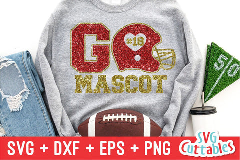 GO Football svg - Football Cut File - svg - dxf - eps - png - Football Helmet - Silhouette - Cricut Cut File - Digital File SVG Svg Cuttables 