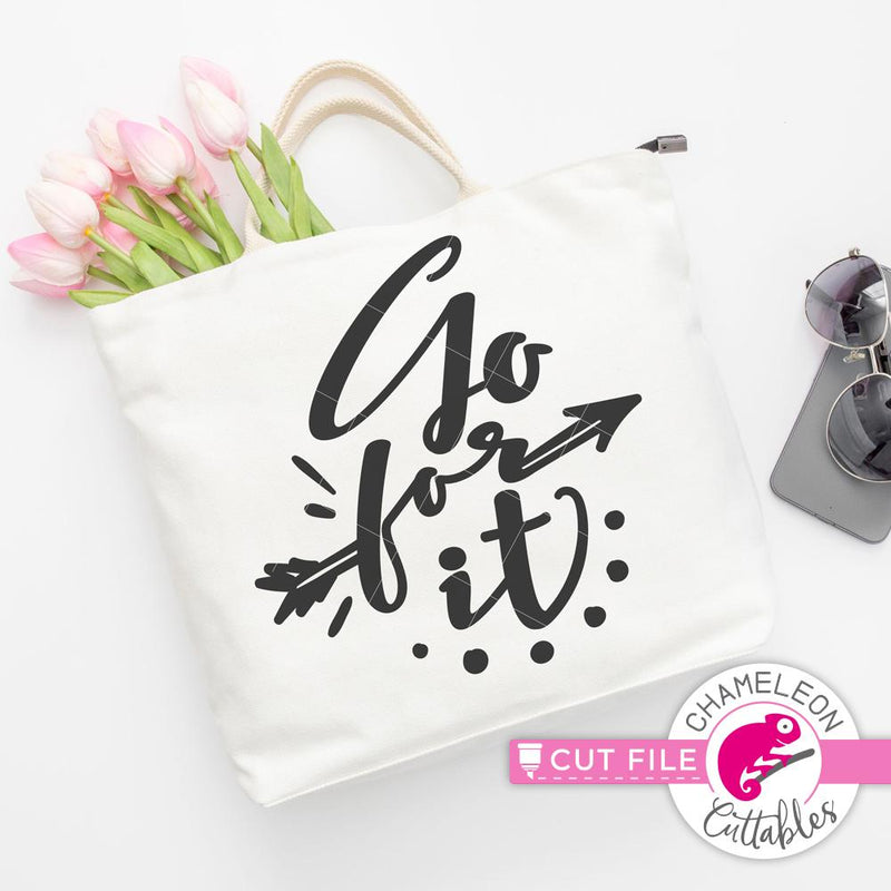 Go for it - Inspirational Graduation SVG Chameleon Cuttables 