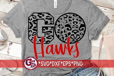 Go Hawks Basketball SVG DXF EPS PNG SVG Greedy Stitches 