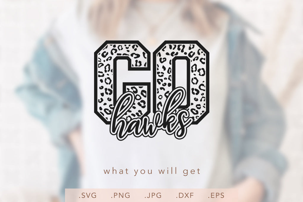 Go Hawks Leopard SVG DXF JPG PNG EPS - So Fontsy