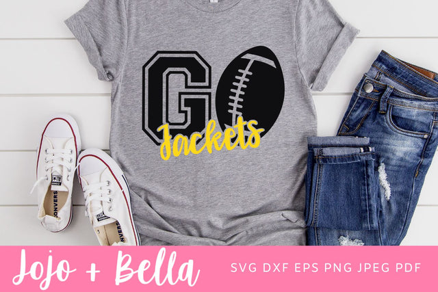 Go Jackets Svg, Jackets Football Svg, Football Svg, SVG T-shirt designs, Jackets Mascot Svg, Cheerleader Svg, Jacket Shirt Svg, Svg Files For Cricut, Sublimation Designs Downloads SVG Jojo&Bella 