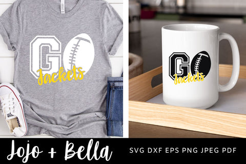 Go Jackets Svg, Jackets Football Svg, Football Svg, SVG T-shirt designs, Jackets Mascot Svg, Cheerleader Svg, Jacket Shirt Svg, Svg Files For Cricut, Sublimation Designs Downloads SVG Jojo&Bella 