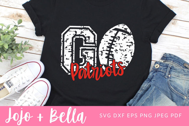 Go Patriots Svg, Patriots Football Svg, Football Svg, Grunge SVG T-shirt designs, Patriots Mascot Svg, Cheerleader Svg, Patriots Shirt Svg, Svg Files For Cricut, Sublimation Designs Downloads SVG Jojo&Bella 