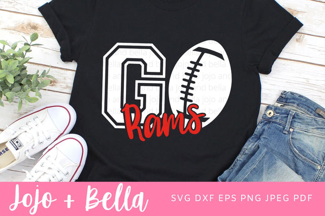 Go Rams Svg, Rams Football Svg, Football Svg, Grunge SVG T-shirt designs, Rams Mascot Svg, Cheerleader Svg, Rams Shirt Svg, Svg Files For Cricut, Sublimation Designs Downloads SVG Jojo&Bella 