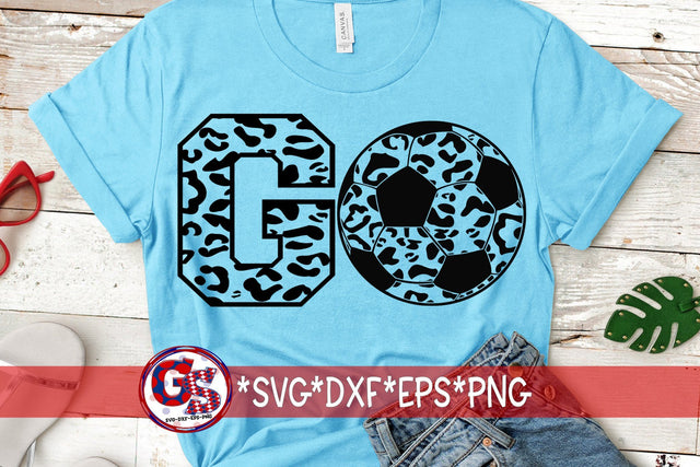 Go Soccer Leopard Print SVG DXF EPS PNG SVG Greedy Stitches 