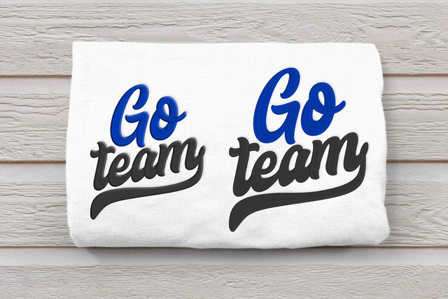 Go Team Script Letters Embroidery Embroidery/Applique DESIGNS Risa Rocks It 