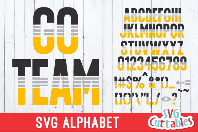 Go Team svg Alphabet - Multi Color Sport - svg - eps - dxf - Athletic - Sport - Silhouette - Cricut Cut File - Digital File SVG Svg Cuttables 