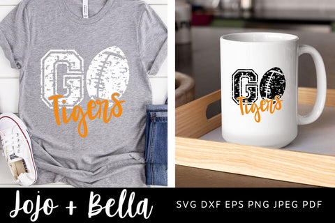 Go Tigers Svg, Tigers Football Svg, Football Svg, Grunge SVG T-shirt designs, Steelers Mascot Svg, Cheerleader Svg, Steelers Shirt Svg, Svg Files For Cricut, Sublimation Designs Downloads SVG Jojo&Bella 