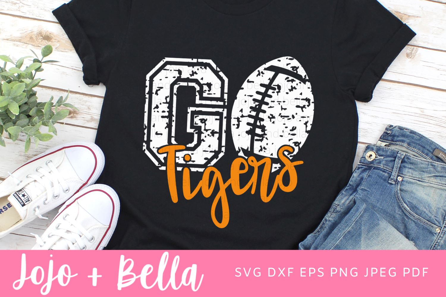 Tigers Football Svg Distressed Grunge Team Spirit Shirt Design