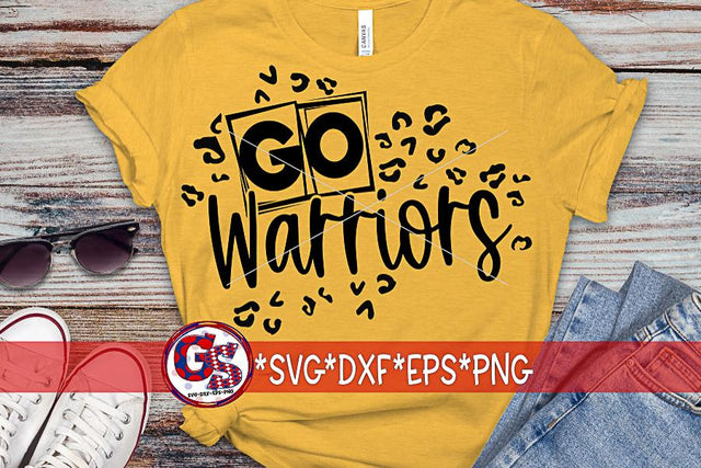 Go Warriors Leopard Print SVG DXF EPS PNG SVG Greedy Stitches 