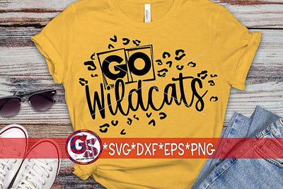 Go Wildcats Leopard Print SVG DXF EPS PNG SVG Greedy Stitches 