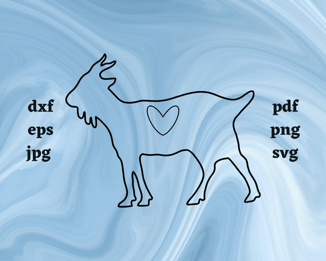 Goat Heart SVG Cut File SVG Northern Light SVG 