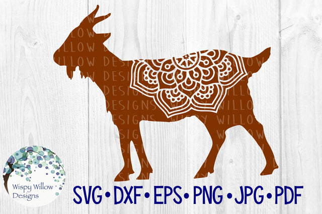 Goat Mandala SVG Wispy Willow Designs 