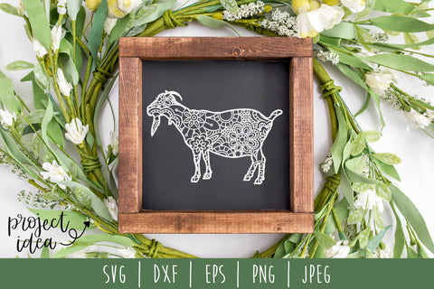 Goat Mandala Zentangle SVG SavoringSurprises 