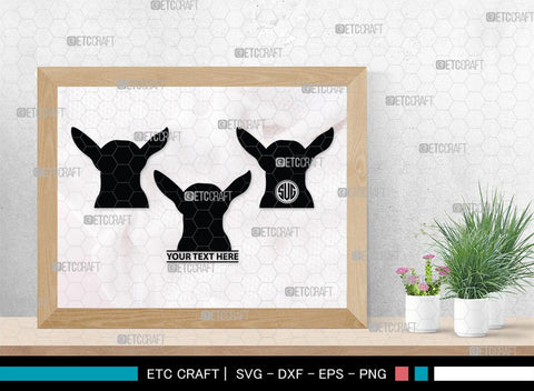 Goat Monogram, Goat Silhouette, Goat SVG, Show Goat Svg, Farm Animal Svg, Boer Goat Svg, SB00271 SVG ETC Craft 