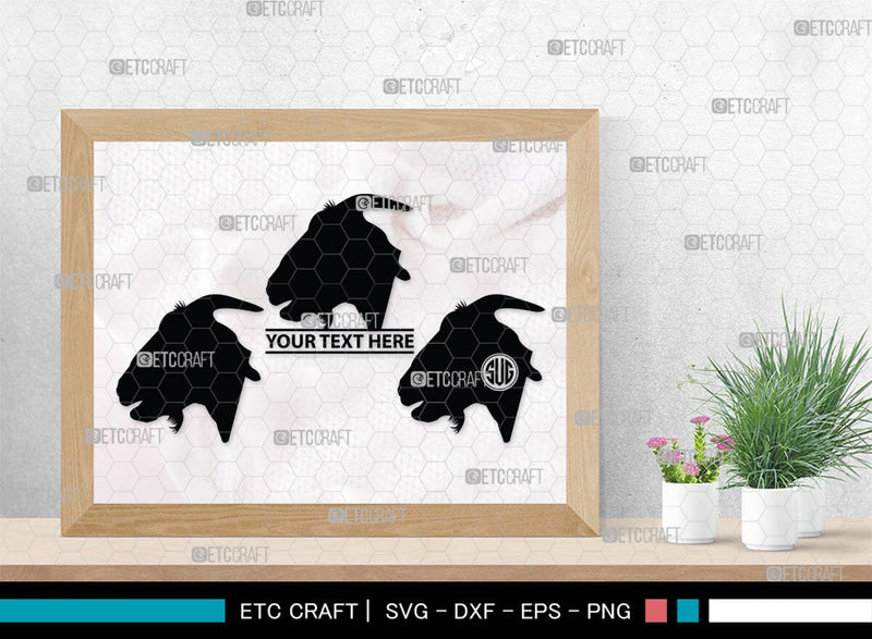 Goat Monogram, Goat Silhouette, Goat SVG, Show Goat Svg, Farm Animal ...