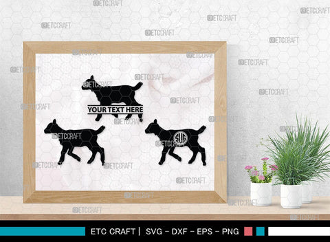Goat Monogram, Goat Silhouette, Goat SVG, Show Goat Svg, Farm Animal Svg, Boer Goat Svg, SB00271 SVG ETC Craft 