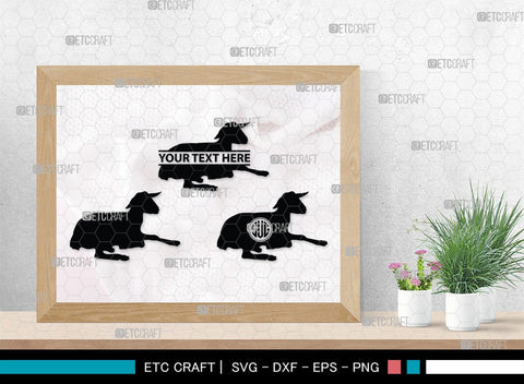 Goat Monogram, Goat Silhouette, Goat SVG, Show Goat Svg, Farm Animal Svg, Boer Goat Svg, SB00271 SVG ETC Craft 