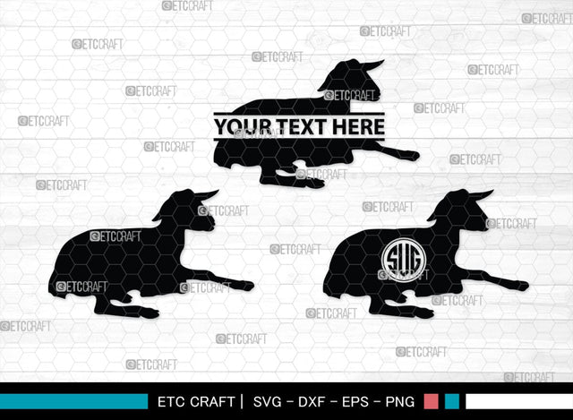 Goat Monogram, Goat Silhouette, Goat SVG, Show Goat Svg, Farm Animal Svg, Boer Goat Svg, SB00271 SVG ETC Craft 