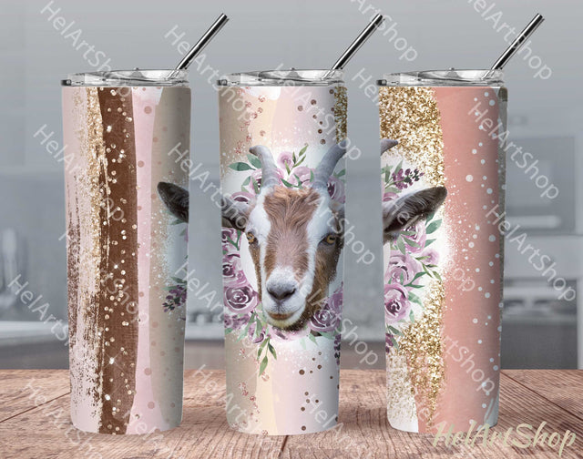 Goat SKINNY TUMBLER Png, Sublimation Png Sublimation _HelArtShop_ 