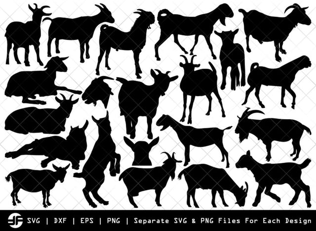 Goat SVG | Animal SVG | Silhouette Bundle | SVG Cut File SVG ETC Craft 