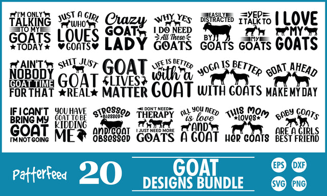 Goat SVG Designs Bundle SVG PatternFeed8 