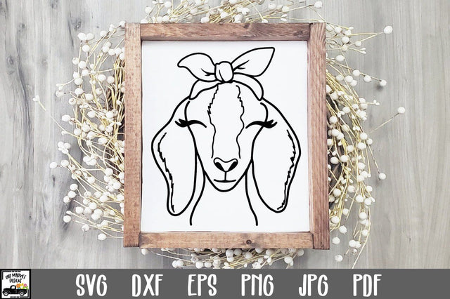 Goat SVG File - Nubian Goat with Bandana SVG Cut File SVG Old Market 