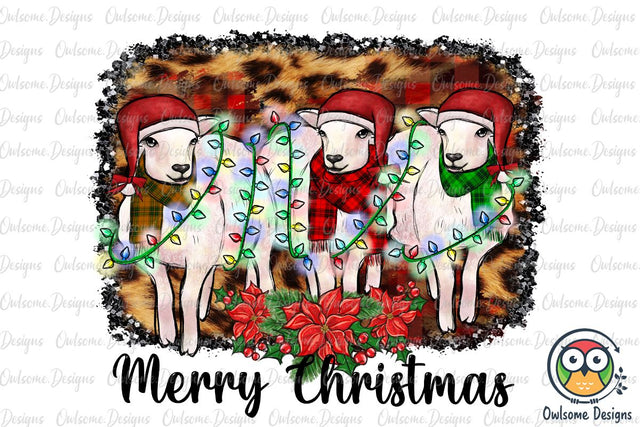 Goats Merry Christmas PNG Sublimation Sublimation Owlsome.Designs 